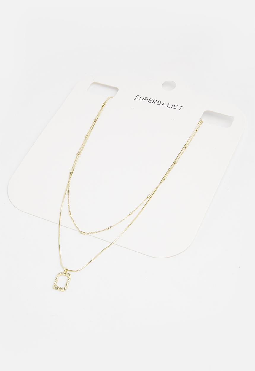 Superbalist - Square charm necklace - gold