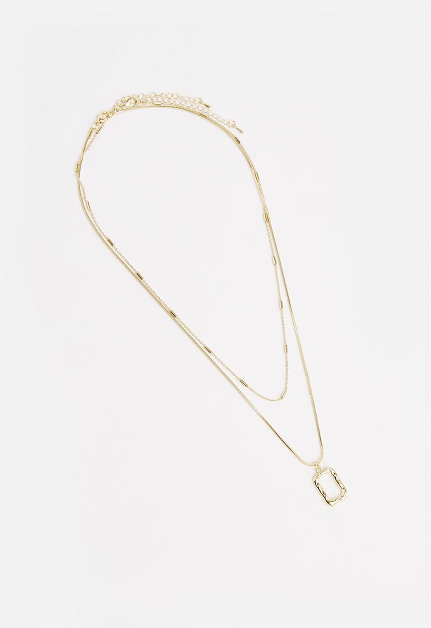 Superbalist - Square charm necklace - gold