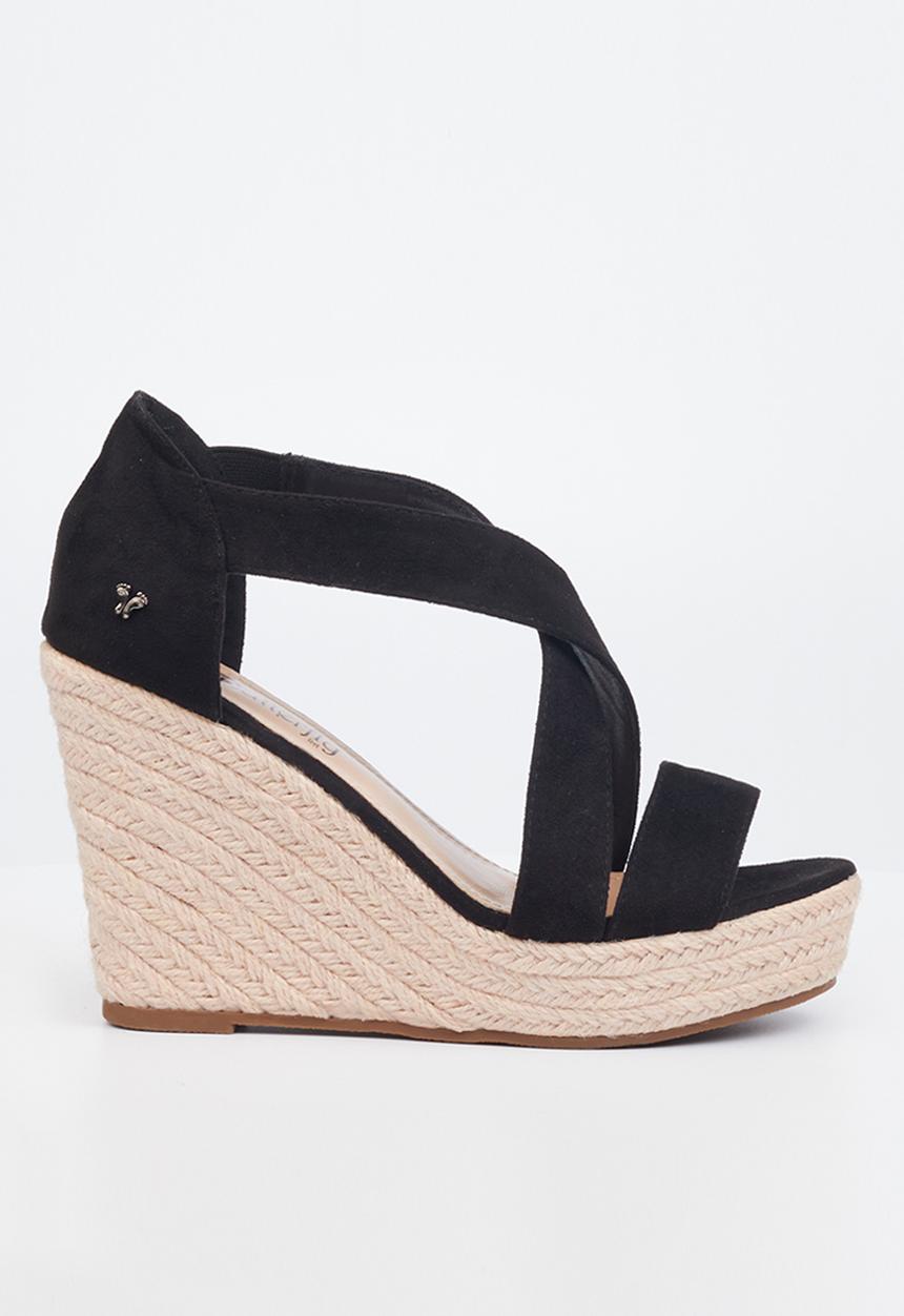 Butterfly Feet - Veda 1 espadrille wedge heel - black