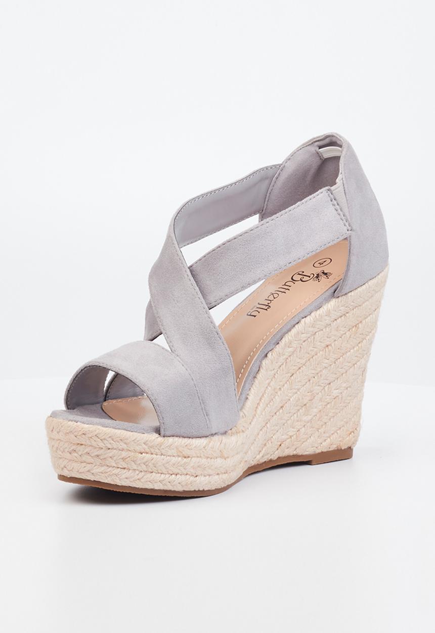 Butterfly Feet - Veda 1 espadrille wedge heel - grey