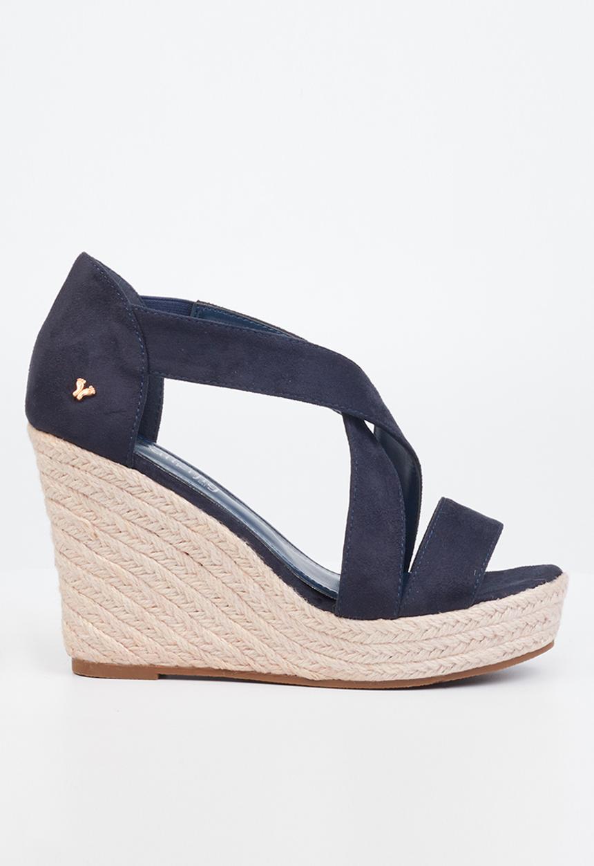 Butterfly Feet - Veda 1 espadrille wedge heel - navy