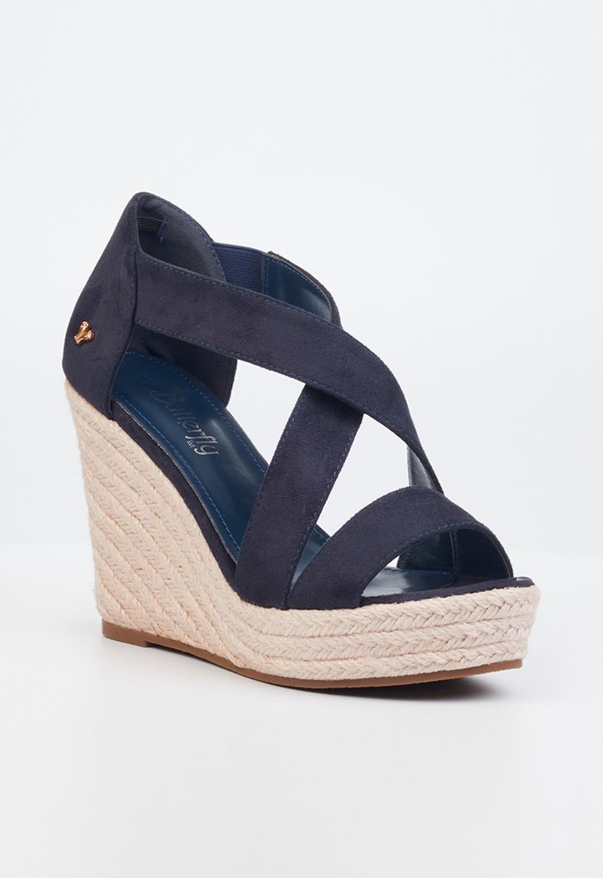 Butterfly Feet - Veda 1 espadrille wedge heel - navy
