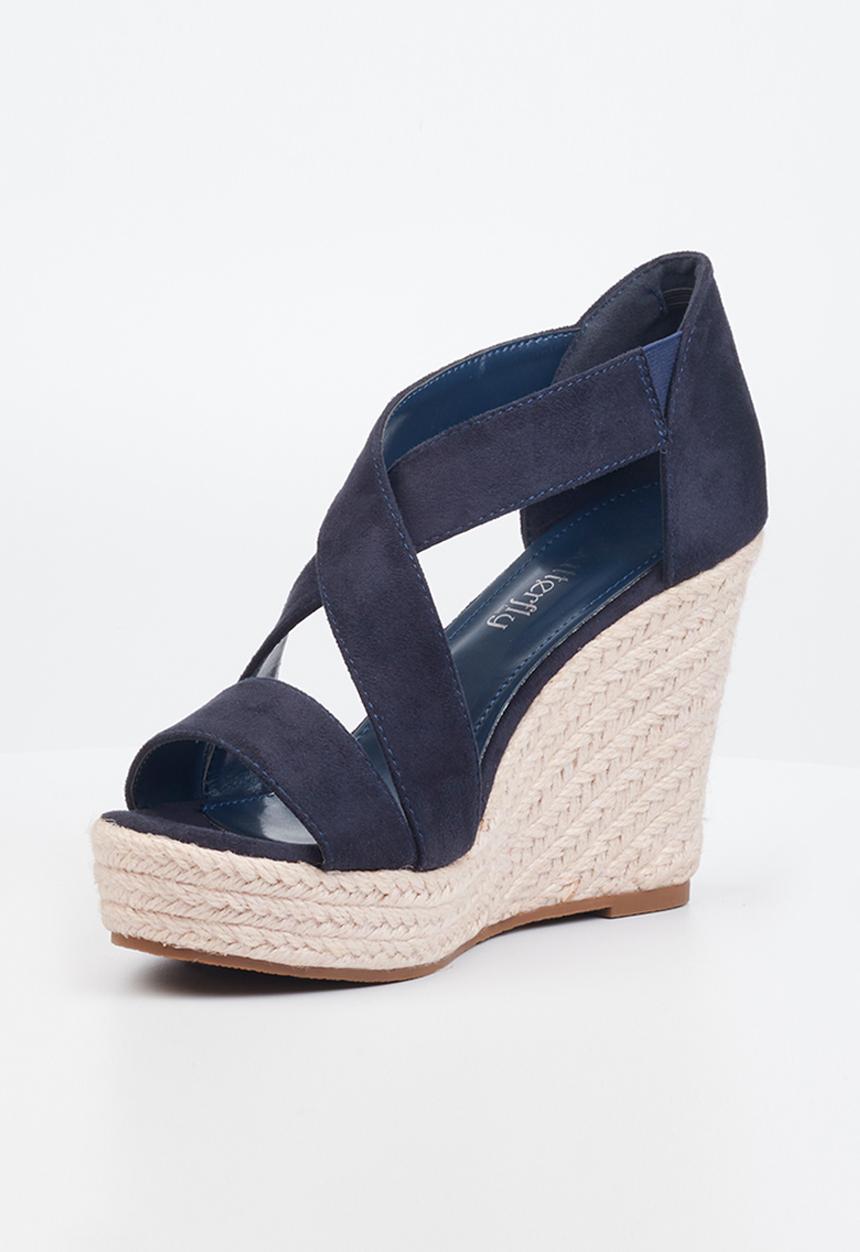 Butterfly Feet - Veda 1 espadrille wedge heel - navy