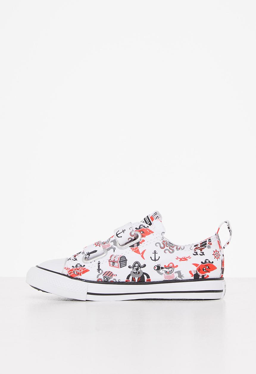 Converse - Chuck taylor all star 2v pirates ox - white/university red/black