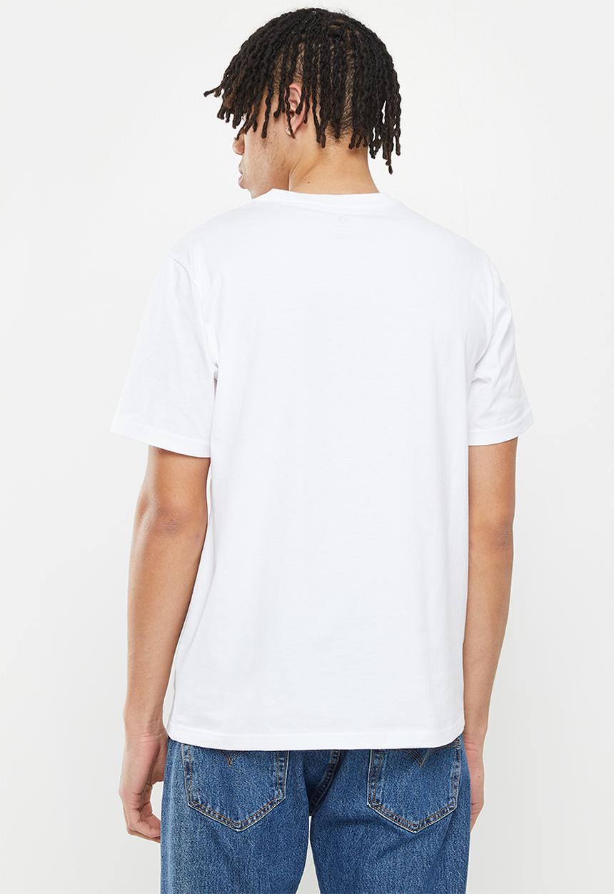 Converse - Standard fit centre front chuck patch core tee - white