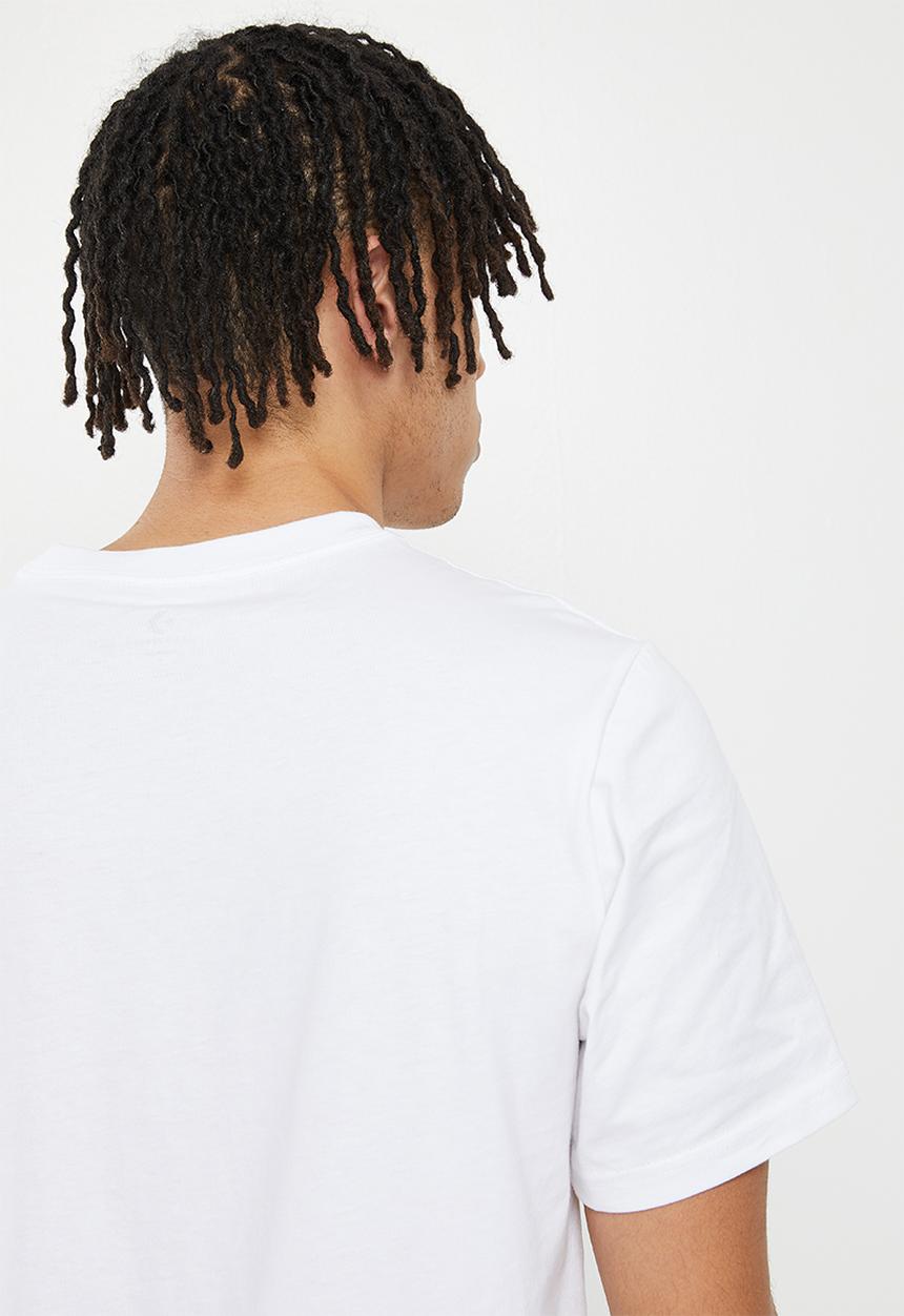 Converse - Standard fit centre front chuck patch core tee - white