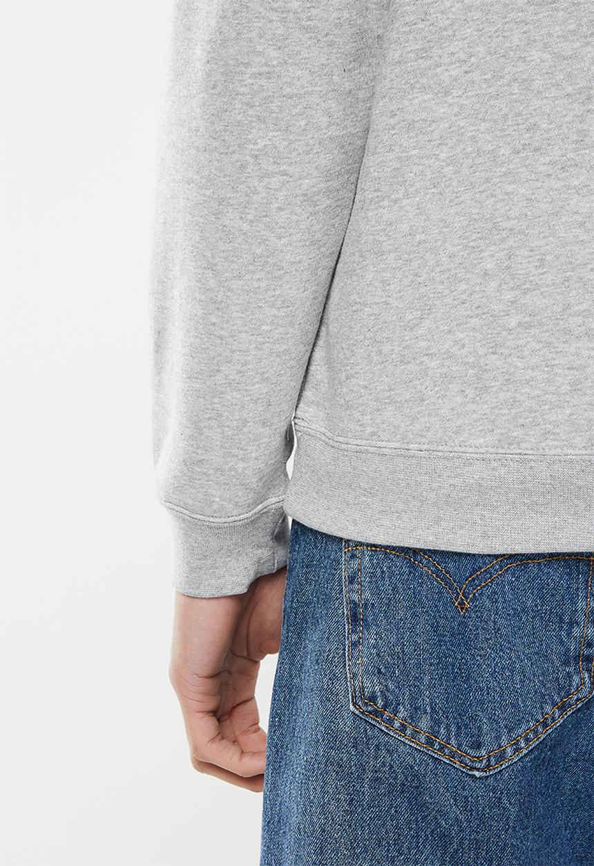 Converse - Standard fit left chest star chev emb crew bb - vintage grey heather