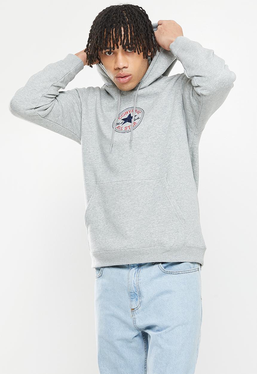 Converse - Standard fit centre front chuck patch core - vintage grey heather