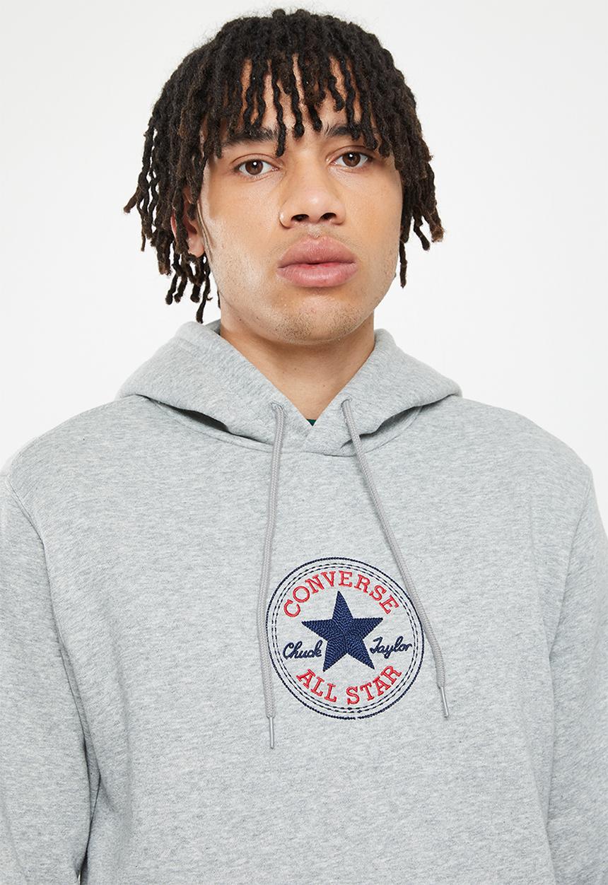 Converse - Standard fit centre front chuck patch core - vintage grey heather