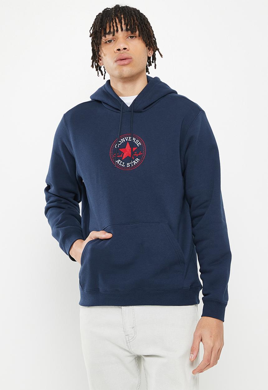 Converse - Standard fit centre front chuck patch core po hoodie bb - obsidian