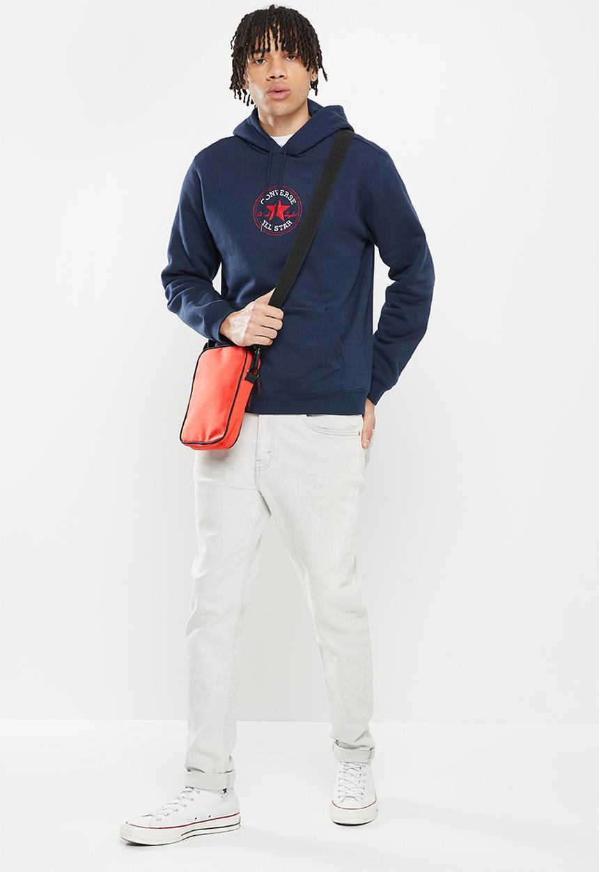 Converse - Standard fit centre front chuck patch core po hoodie bb - obsidian