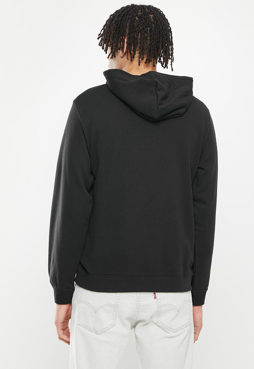 Converse - Standard fit centre front chuck patch core hoodie - converse black