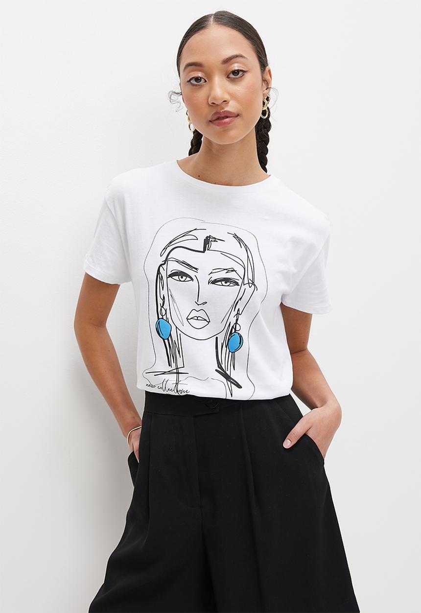 Superbalist - Relaxed tee graphic - white 