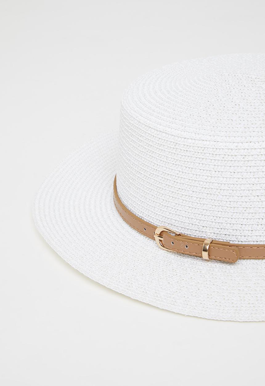 Superbalist - Sienna boater hat - cream