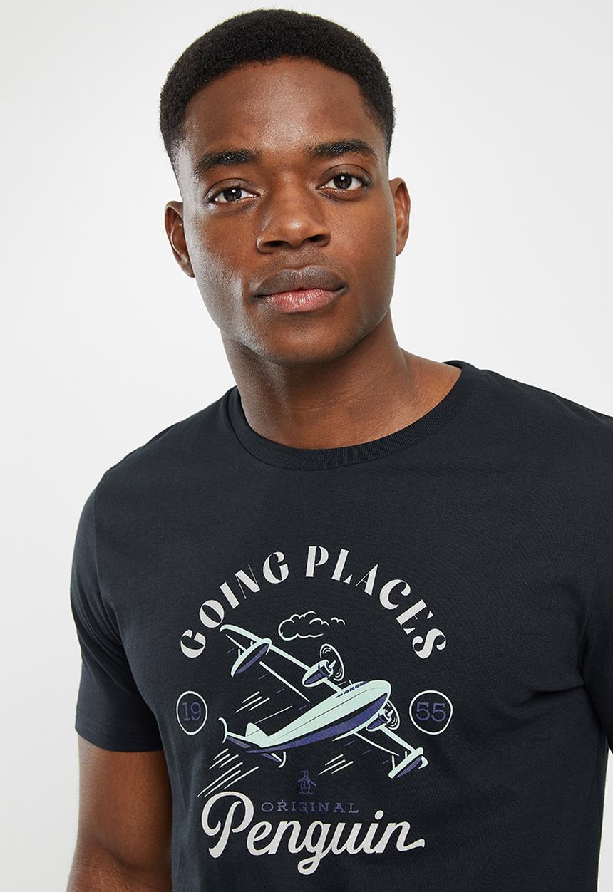 Original Penguin - Going places short sleeve tee - true black