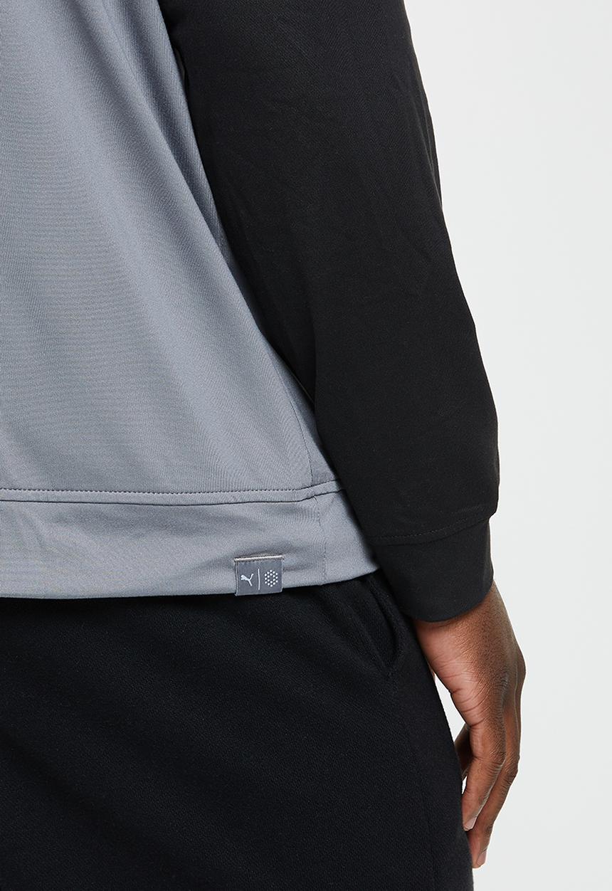 PUMA - Gamer Colourblock 1/4 Zip Golf Pullover - Black & quiet shade
