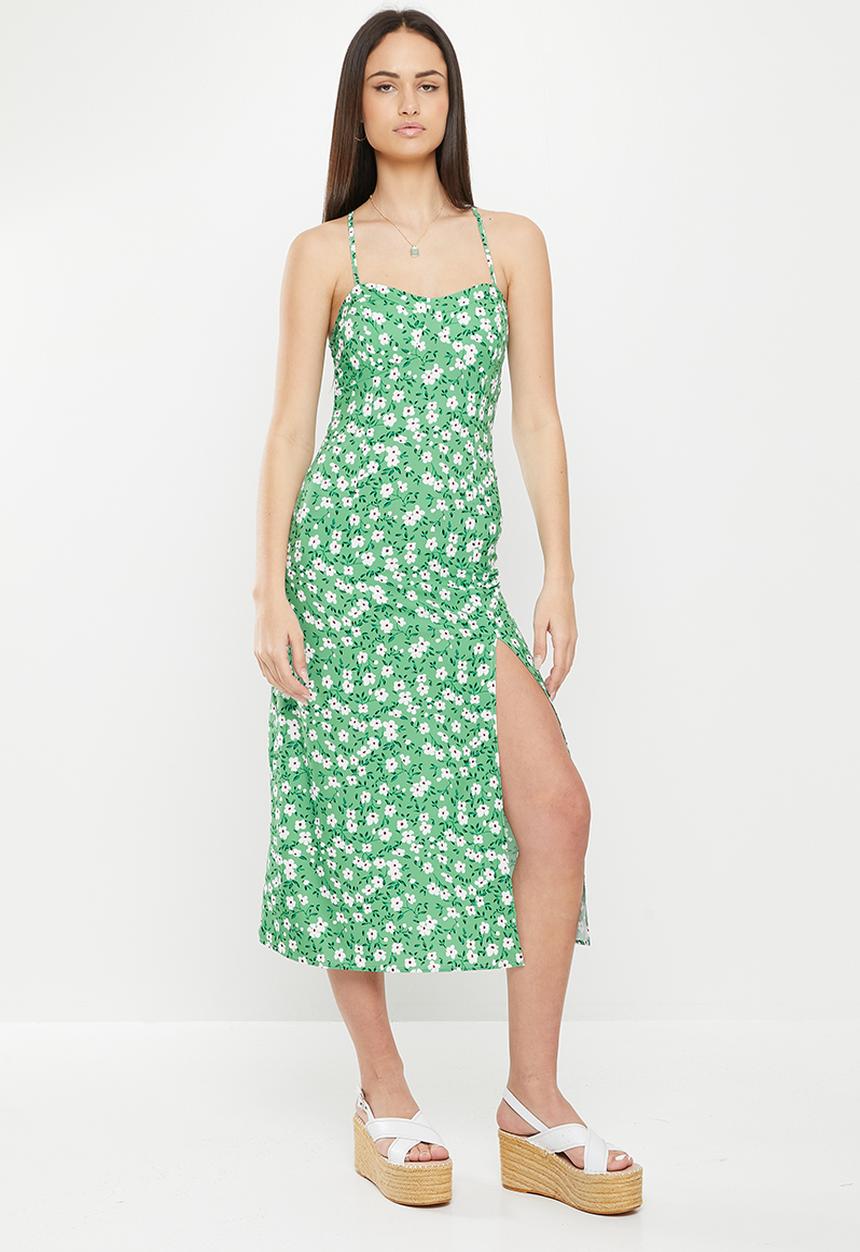 dailyfriday - Strappy midi dress - green 