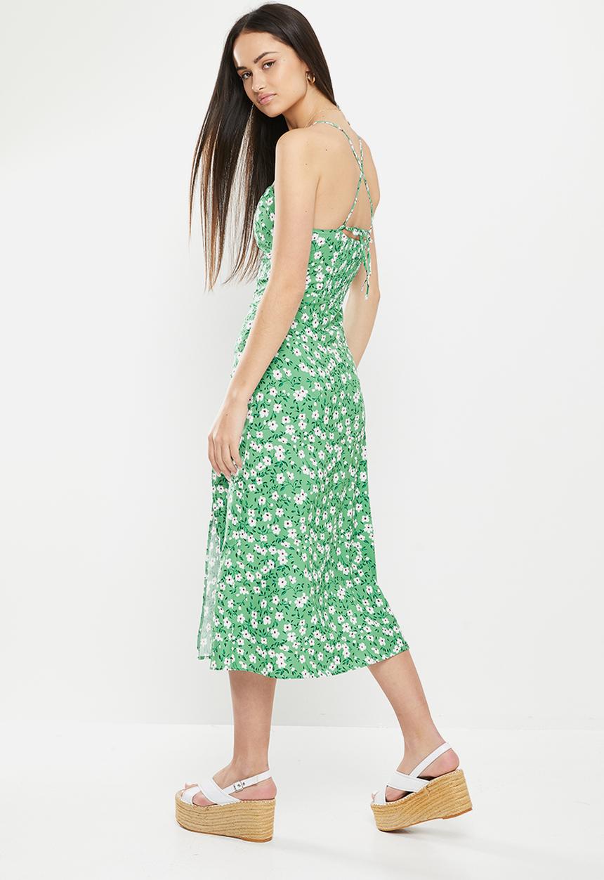 dailyfriday - Strappy midi dress - green 