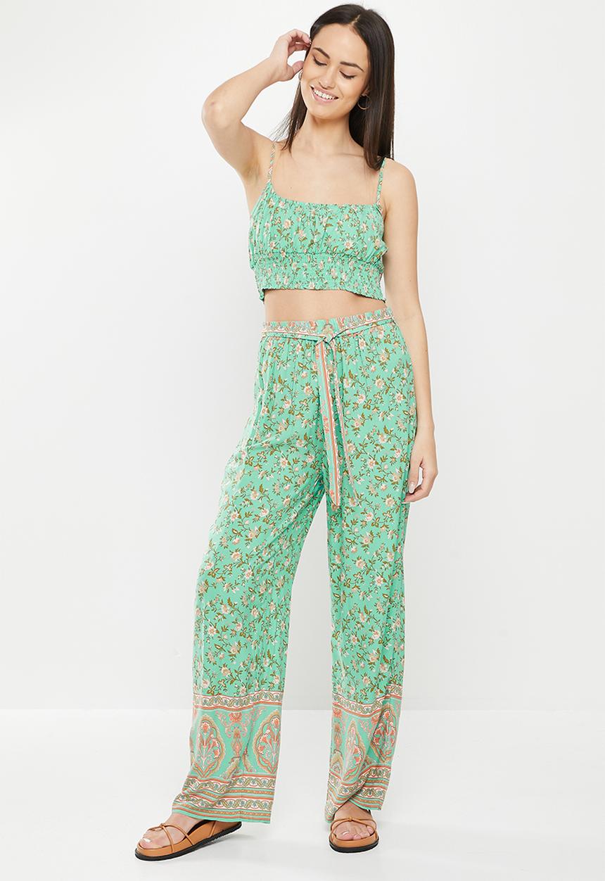 dailyfriday - Crop top & pants set - multi