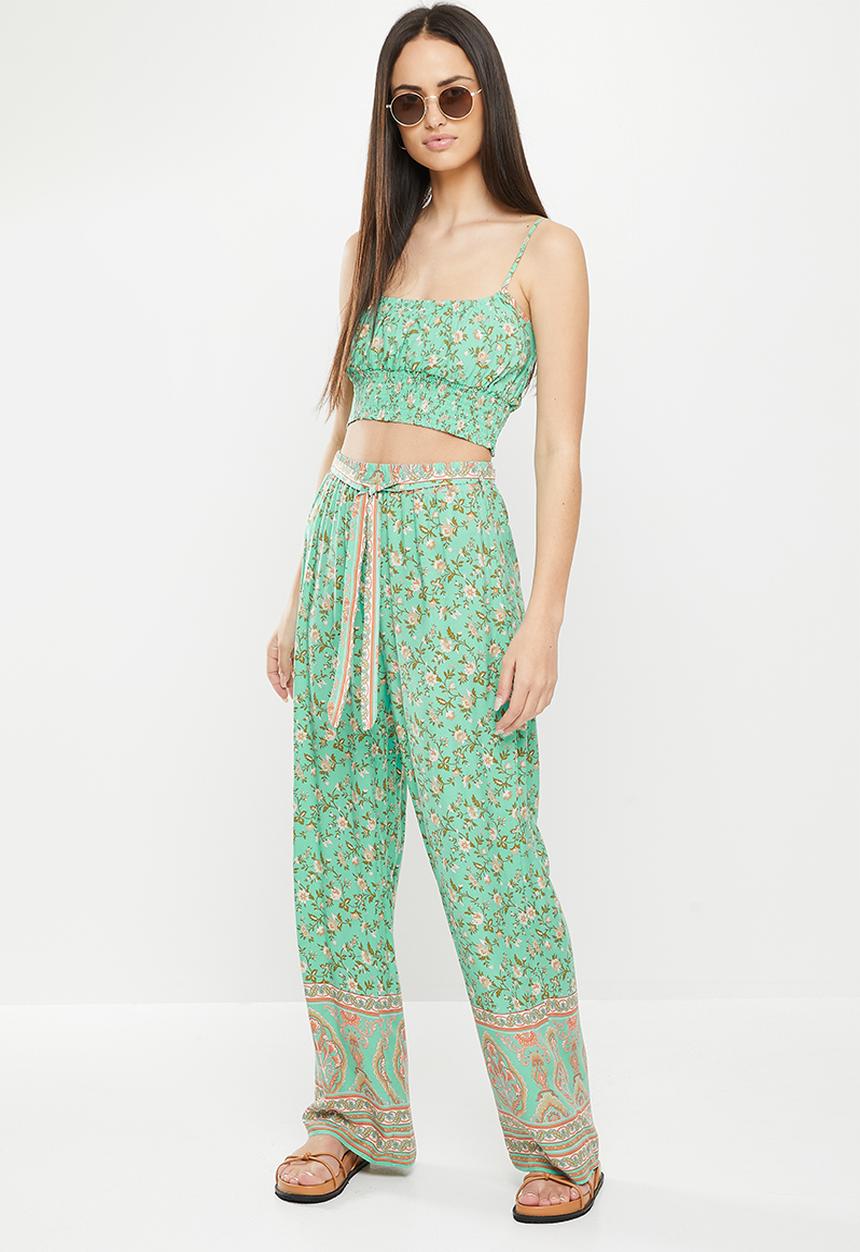 dailyfriday - Crop top & pants set - multi
