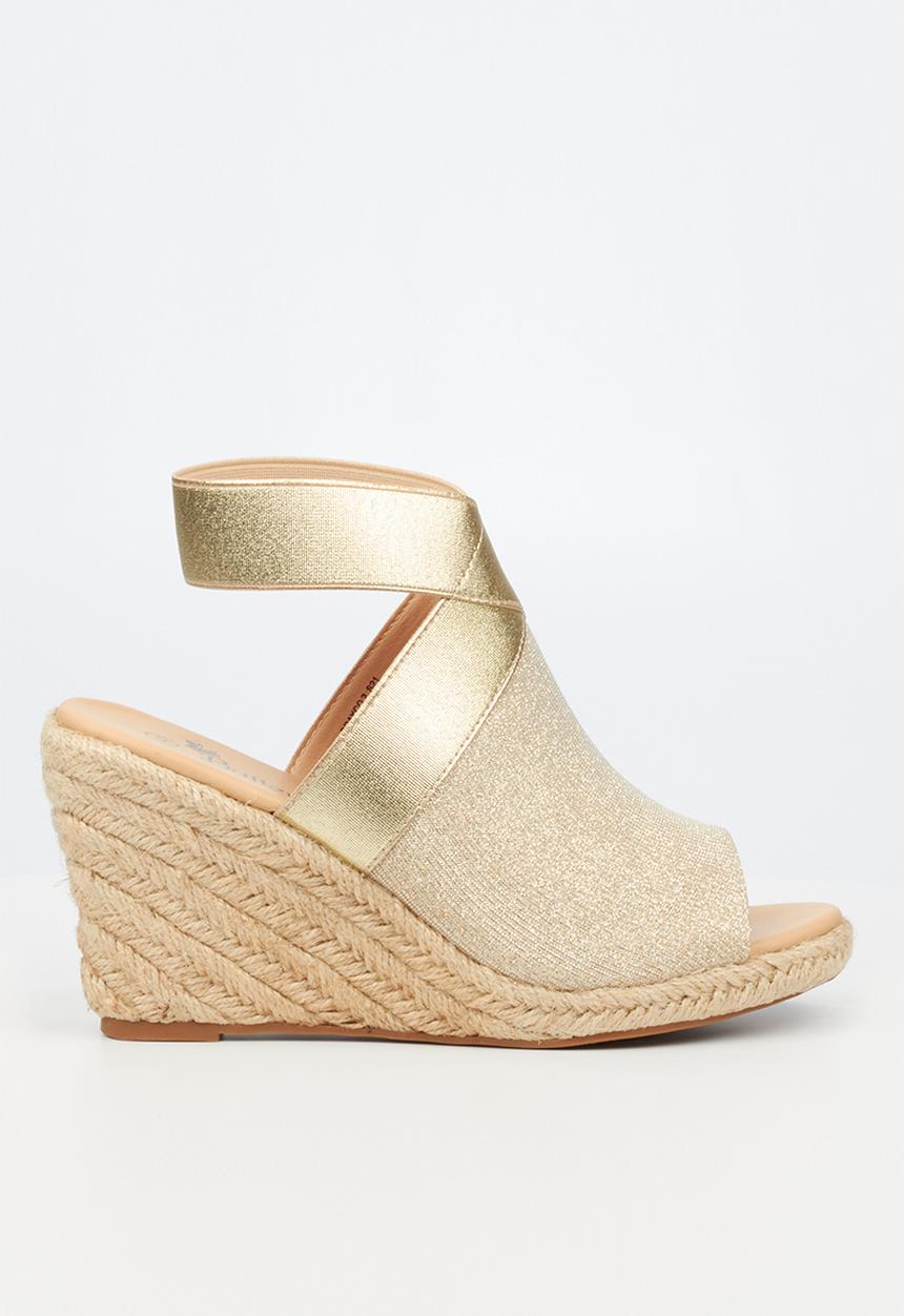 Butterfly Feet - Drayco 2 espadrille wedge heel - gold