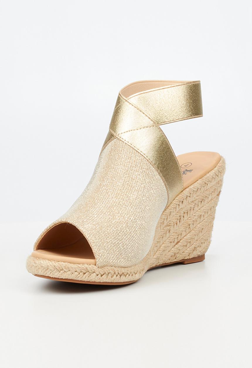 Butterfly Feet - Drayco 2 espadrille wedge heel - gold