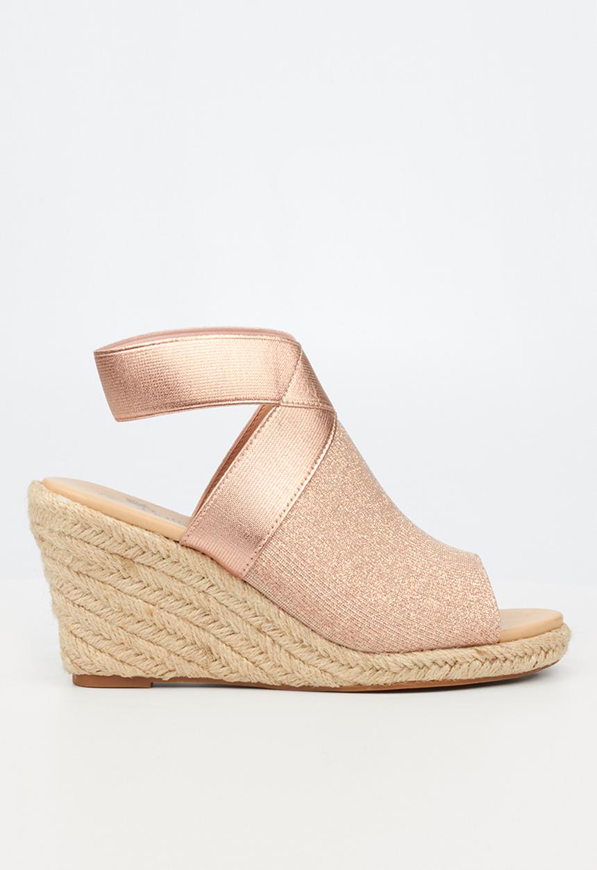 Butterfly Feet - Drayco 2 espadrille wedge heel - rose gold