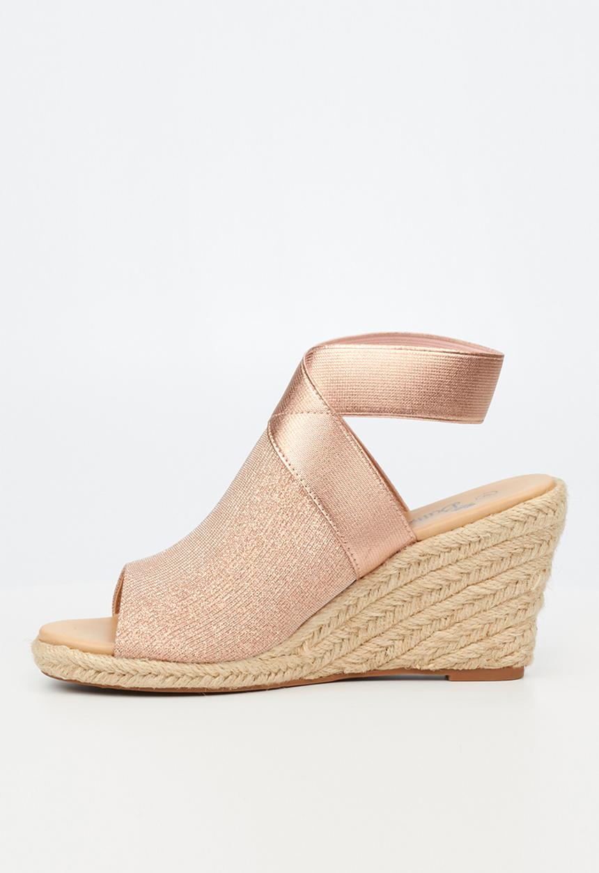 Butterfly Feet - Drayco 2 espadrille wedge heel - rose gold