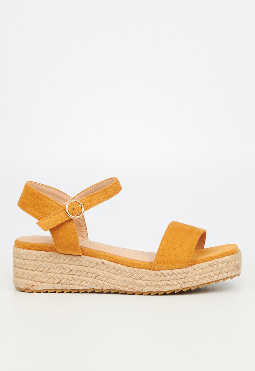 Butterfly Feet - Holly 2 flatform espadrille sandal - mustard