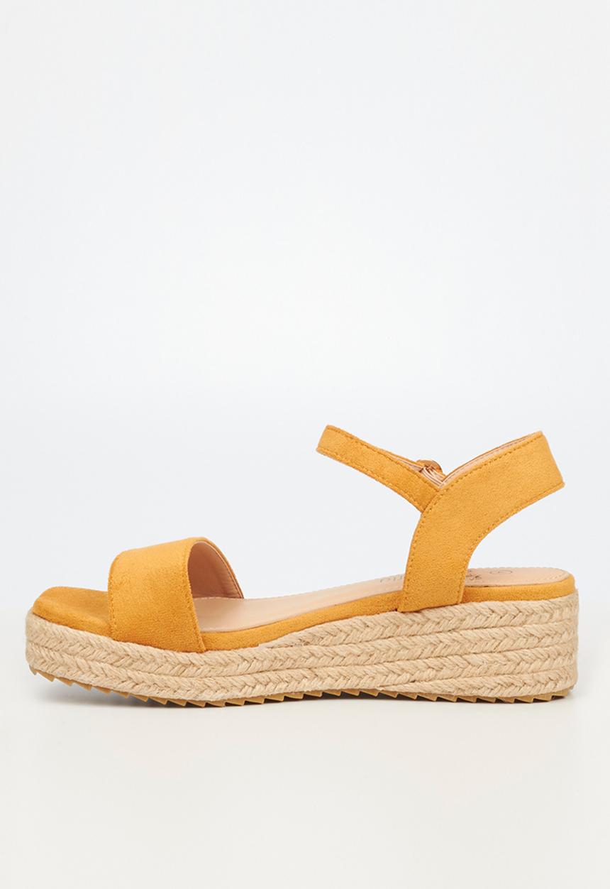 Butterfly Feet - Holly 2 flatform espadrille sandal - mustard