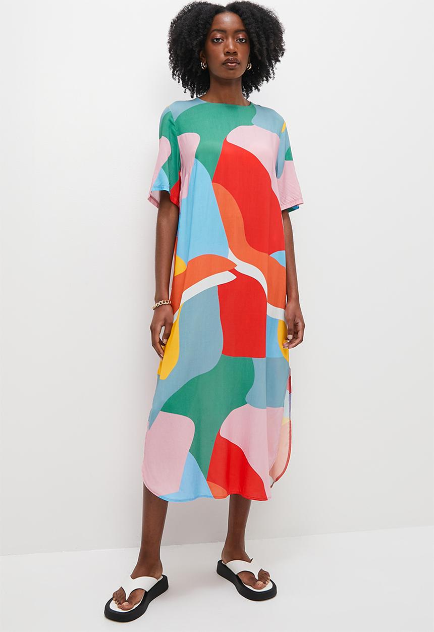 Superbalist - Woven tee dress - multi 