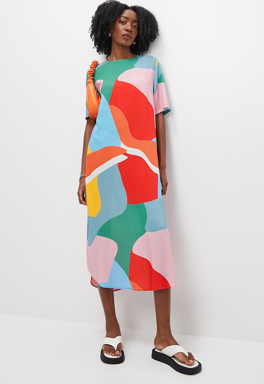 Superbalist - Woven tee dress - multi 