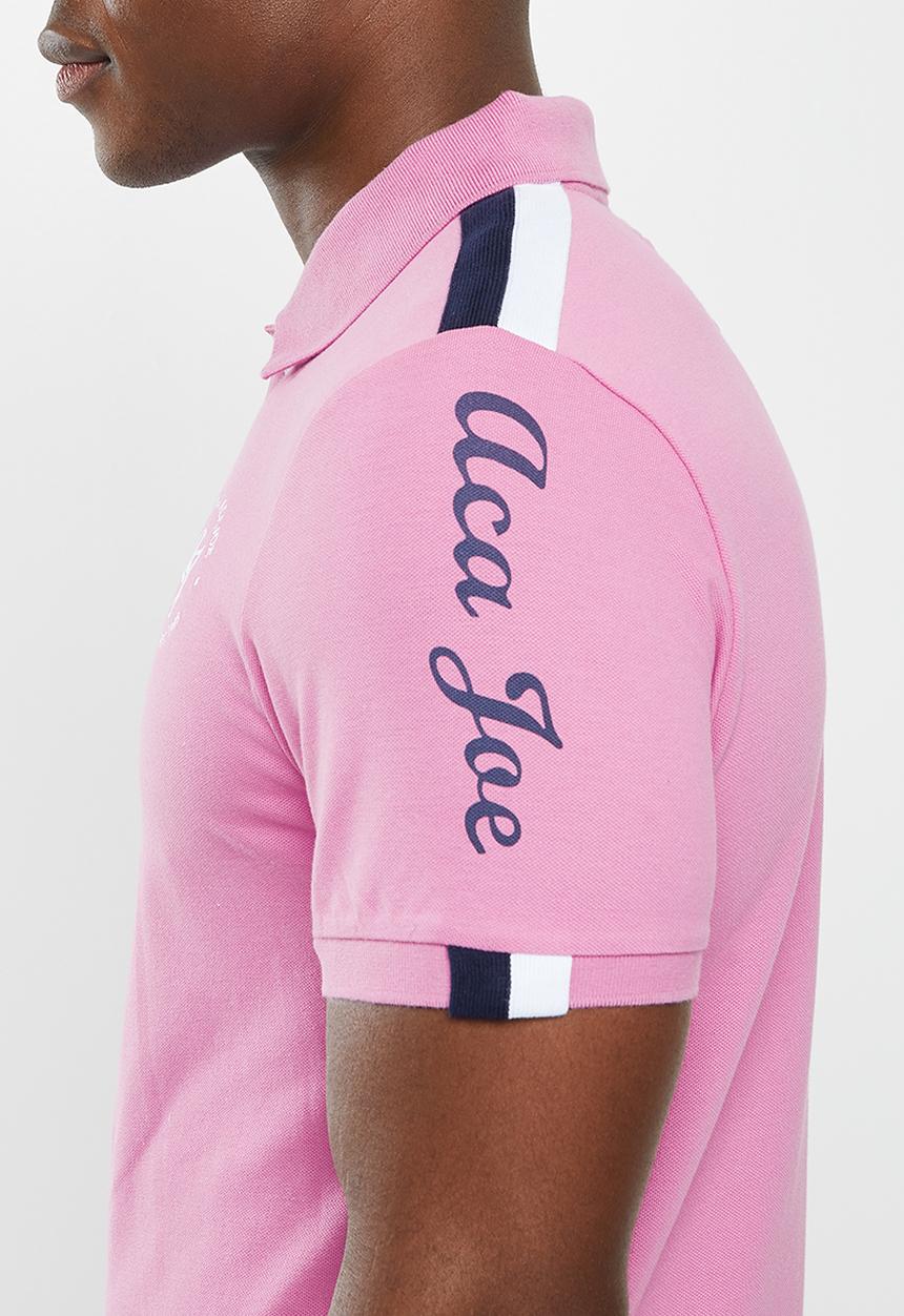 Aca Joe - Aca joe rib panel shoulder golfer - pink