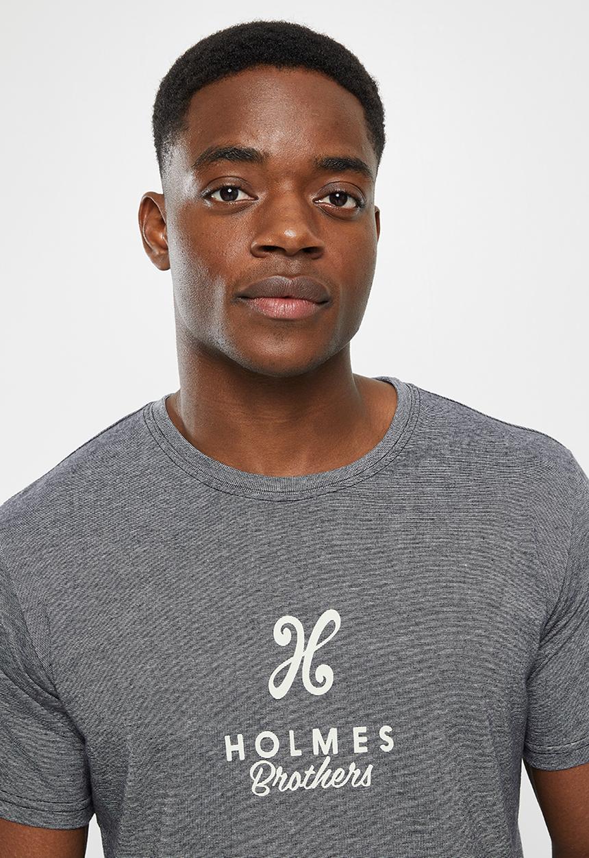 Holmes Bro's - New label short sleeve tee - black end on end