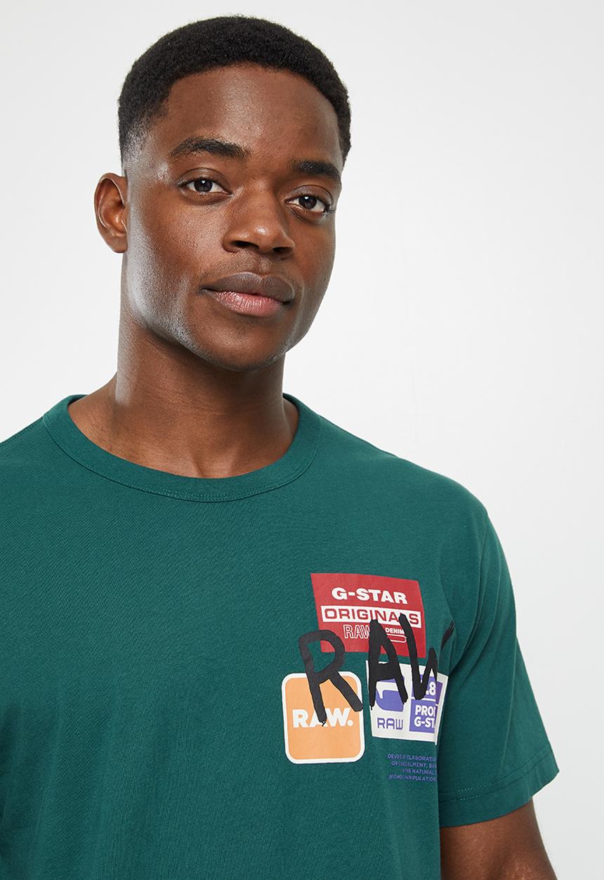 G-STAR - Multi graphic r tee - bright billet green