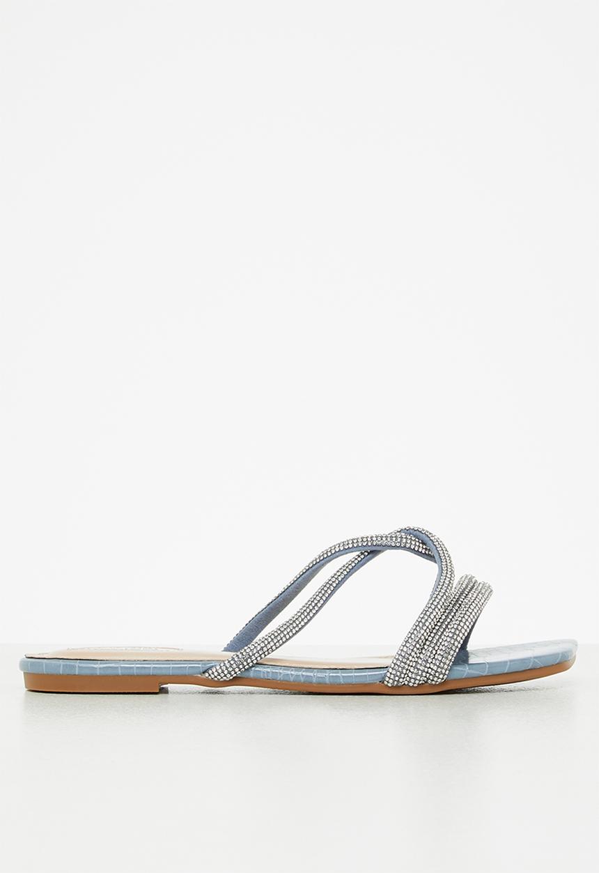 Plum - Diaz square toe sandal - blue
