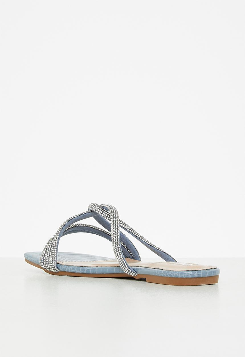 Plum - Diaz square toe sandal - blue