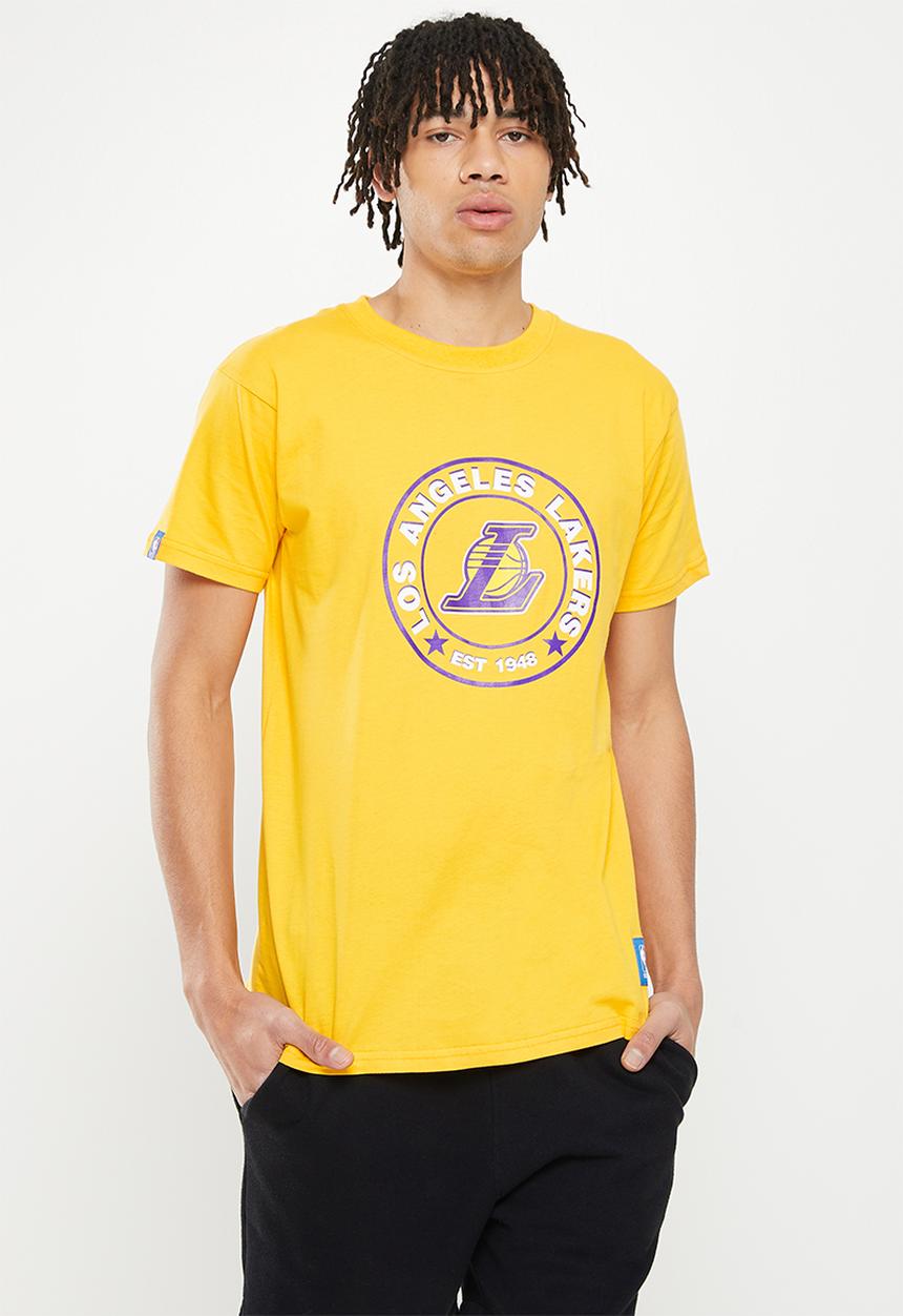 NBA - LA Lakers core badge print tee - yellow