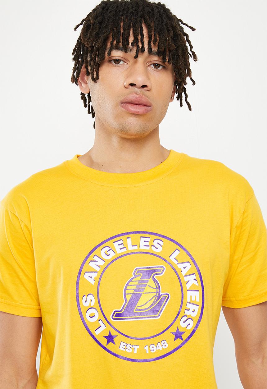 NBA - LA Lakers core badge print tee - yellow