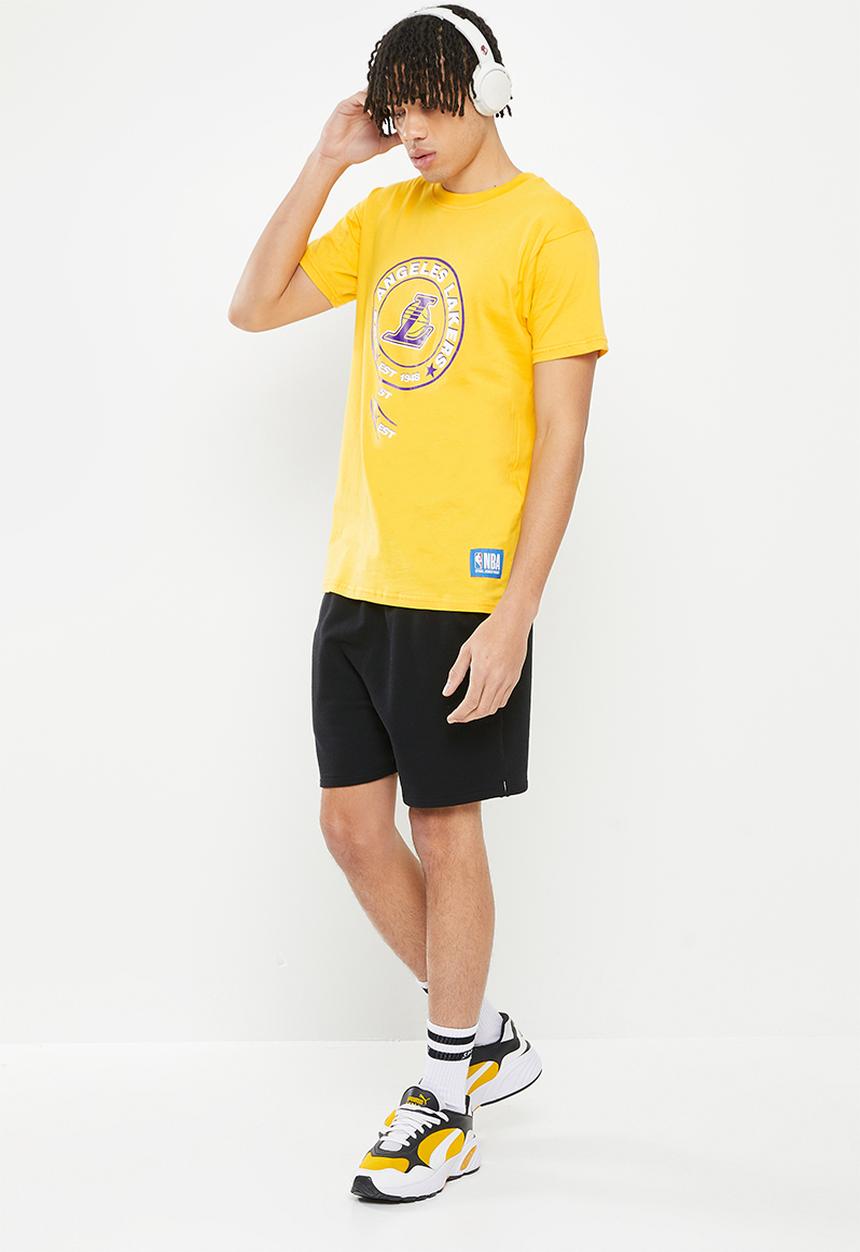 NBA - LA Lakers core badge print tee - yellow