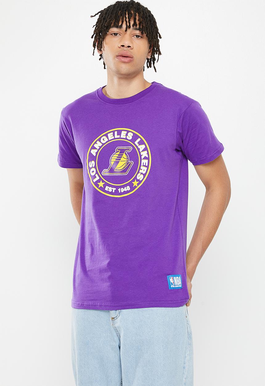 NBA - LA Lakers core badge print tee - purple