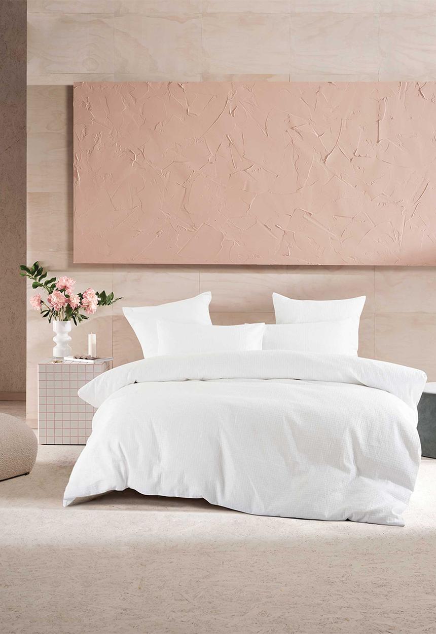 Linen House - Florence duvet cover set - alabaster