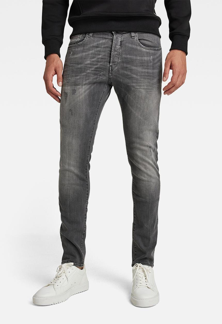 G-STAR - 3301 slim fit jeans - faded crow destroyed