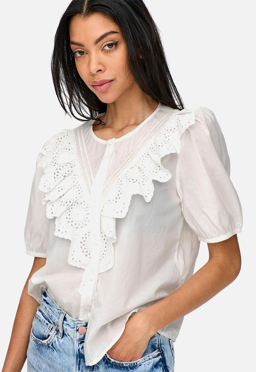 Jacqueline de Yong - Claudia 2/4 shirt - white