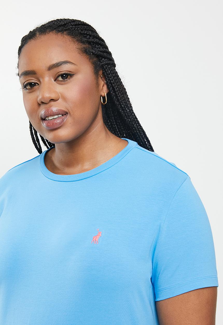 POLO - Plus kelly short sleeve basic crew neck t-shirt - blue
