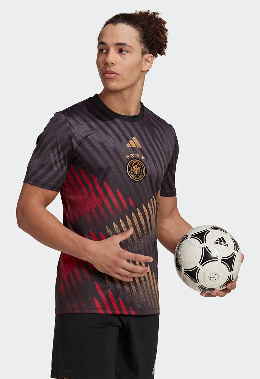 adidas Performance - Germany Training T-shirt Pre Match World Cup 2022  - black/grey six