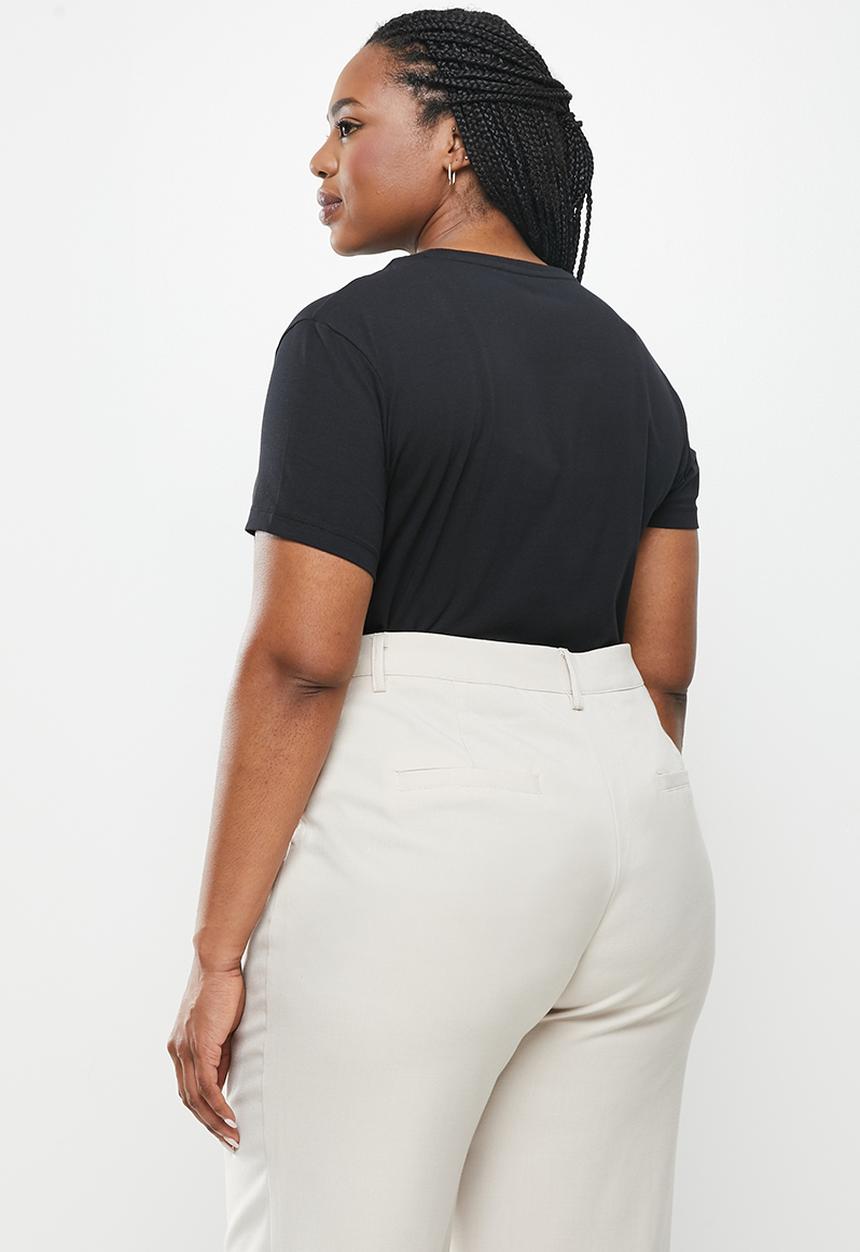 POLO - Plus allie basic short sleeve essential crew neck t-shirt - black