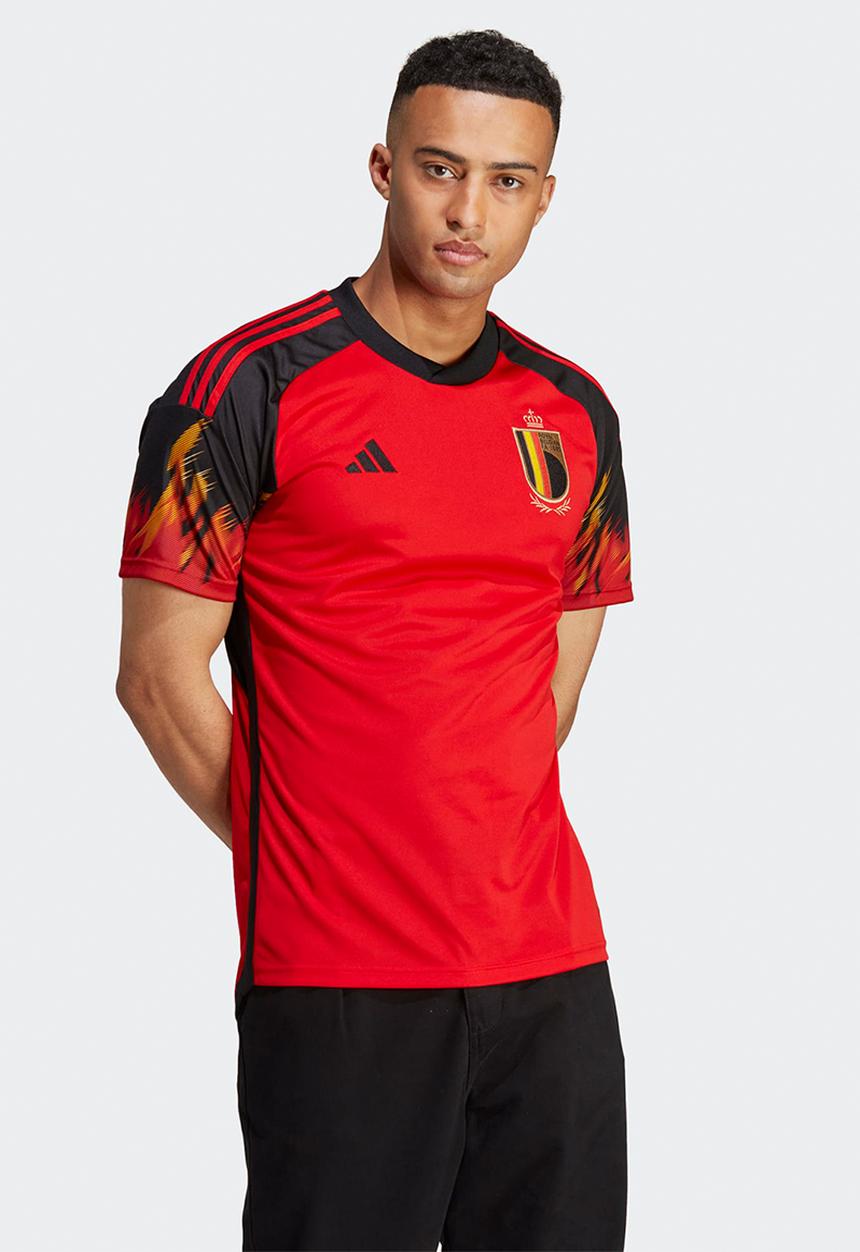 adidas Performance - Belgium  Home Soccer WC 22 Jersey- red & black