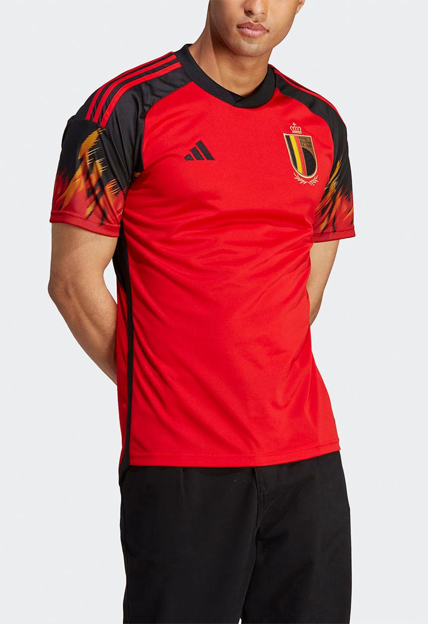 adidas Performance - Belgium  Home Soccer WC 22 Jersey- red & black