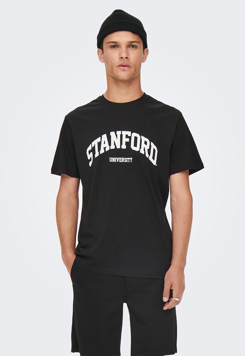 Only & Sons - Onsjake reg stanford short sleeve tee - black